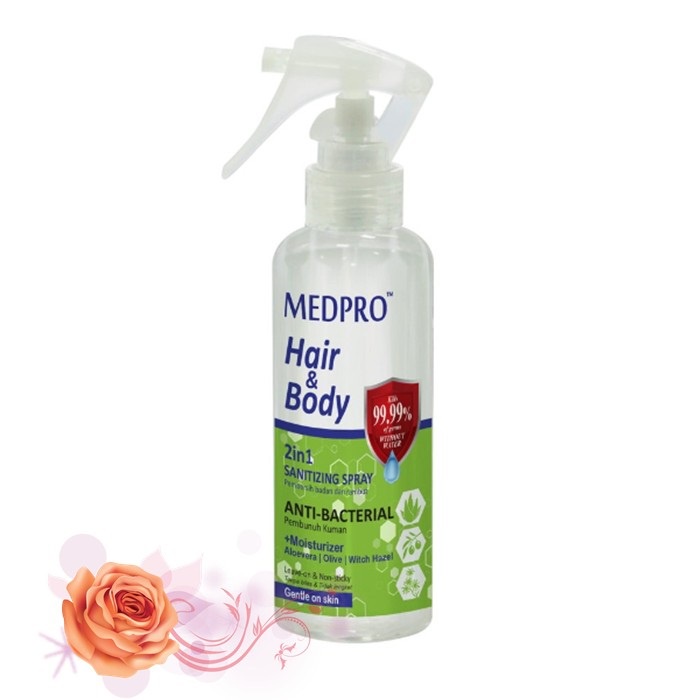 Medpro Hair and Body sanitizing spray 250ml - Disinfektan Tubuh dan Rambut 2in1