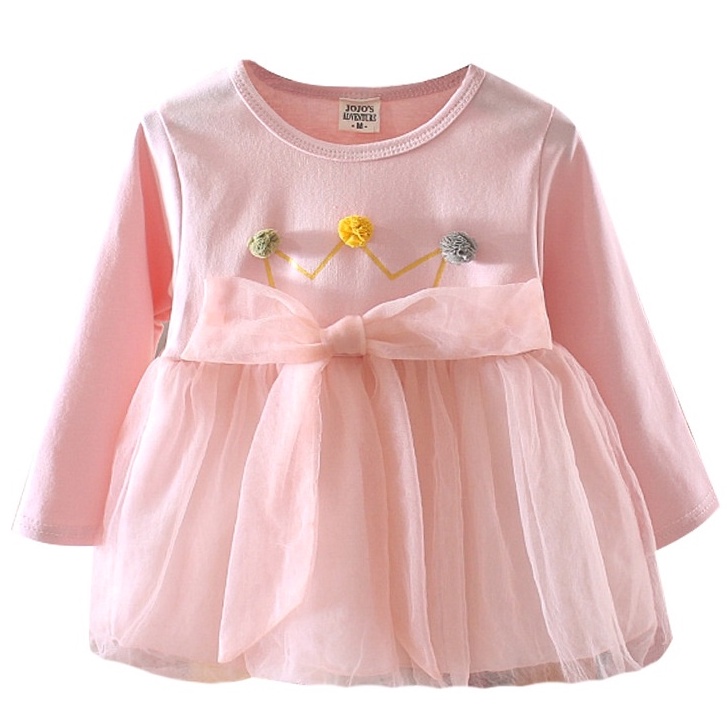 Dress Anak Perempuan Crown Motif Tutu Baju Anak 0-2 Thn