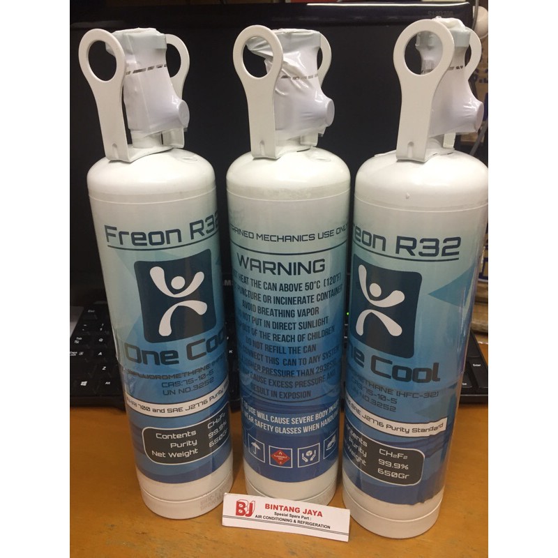 Refrigerant ac  R32 kaleng + kran pembuka onecool