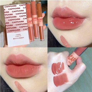 CAPPUVINI Lipstik Dua Ujung Lip Cream Cermin Watery Matte Drable XX040