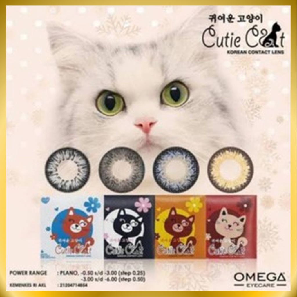 {BISA COD} SOFTLENS CUTIE CAT BY OMEGA MINUS -3.50 SD -6.00