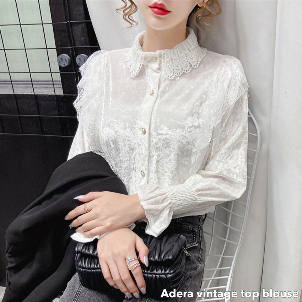 Adera vintage top blouse -Thejanclothes