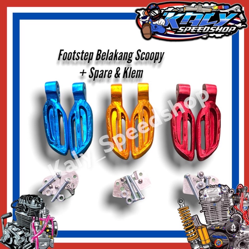 Footstep Belakang Scoopy 2021 Step Scoopy 2021 Warna PNP + Spare & Baut