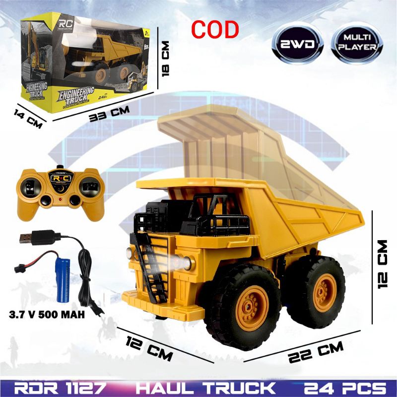 Mainan Anak Mobil Mobilan Remote Control Dump Truck Truk Pasir Murah Jumbo Besar RADAR