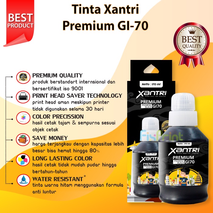 Tinta Xantri GI70 GI 70 GI-70 gi70 Printer G5070 G6070 GM2070 GM4070 G7070