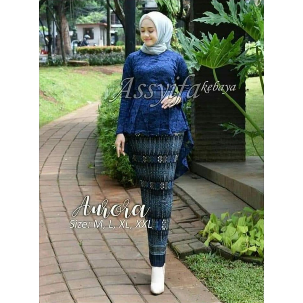 ASS&gt; SET KEBAYA AURORA -OUTFIT KEBAYA MODERN - KEBAYA FASHION WANITA - KEBAYA BRUKAT PINGUIN TERBARU