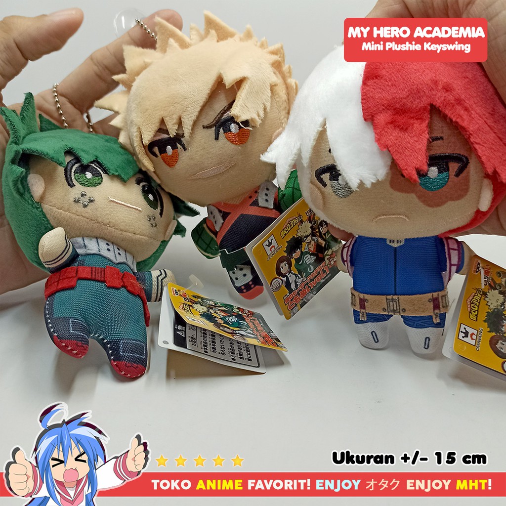 Boneka Anime Boku no Hero Academia Plushie Doll Todoroki Bakugo Midoriya Deku