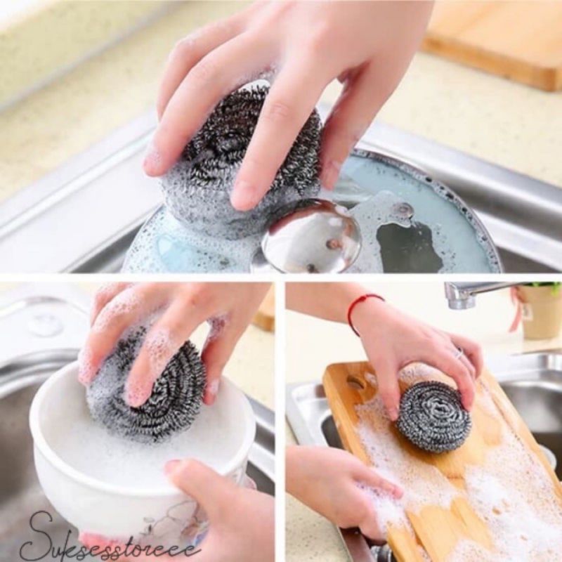 Sikat Kawat Besi Stainless Spons Kawat Besi Stainless Sikat Kawat Panci Sikat Kawat Wajan
