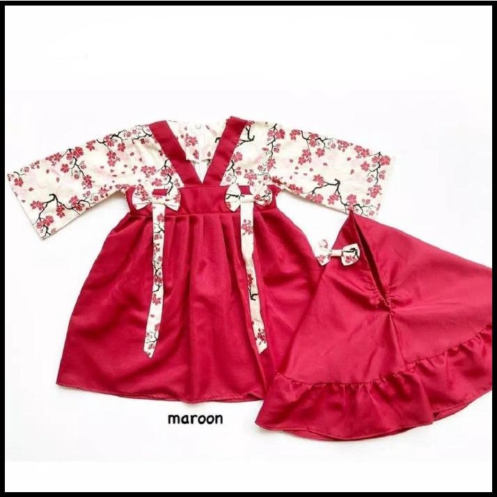 Bj168A Baju Muslim Gamis Kimono Anak Perempuan Girl Toddler