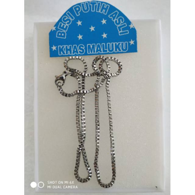 KALUNG COWOK / CEWEK BESI PUTIH ASLI MALUKU anti karat selamanya