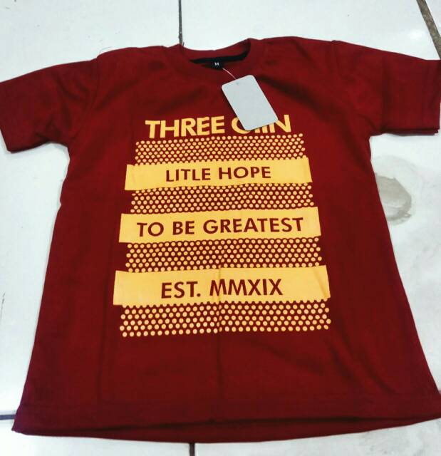 KAOS ANAK COWOK MURAH LITLE HOPE THREE GIIN kaos murah bisa dibayar ditempat COD