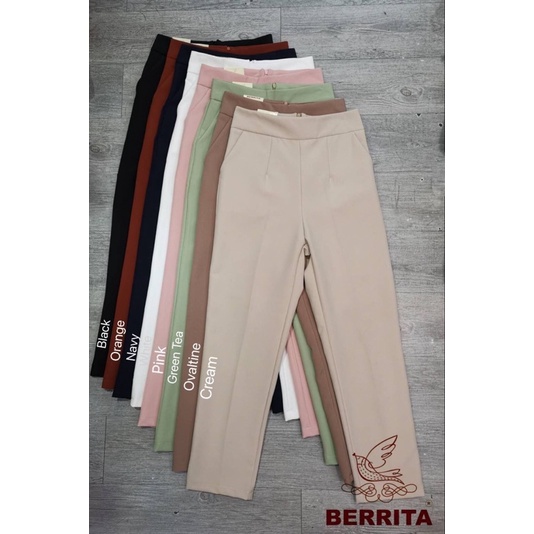 CELANA BERRITA PANJANG HIGH WAIST ZIPPER BELAKLANG IMPORT BANGKOK (CLBRT107)