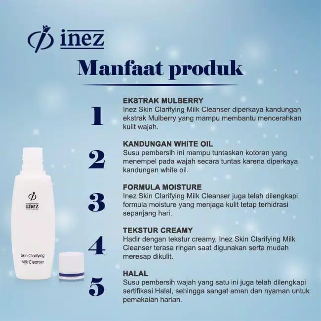 Inez Skin Clarifying Milk Cleanser 150 ml ~ ORIGINAL 100%