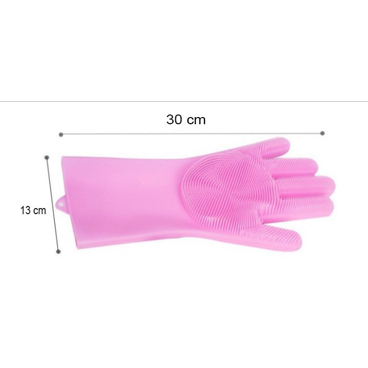 Sarung Tangan Silikon Sikat Spons Karet Multifungsi Cuci Piring Mobil Serbaguna Anti Panas Silicone Dishwashing Glove Magic