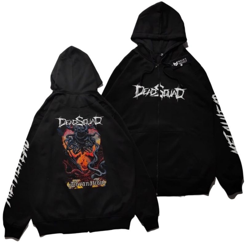 Sweater Hoodie Deadsquad Zipper / Sweater Hoodie Metal / Hoodie Band / Jaket Band / Jaket Pria / Hoo
