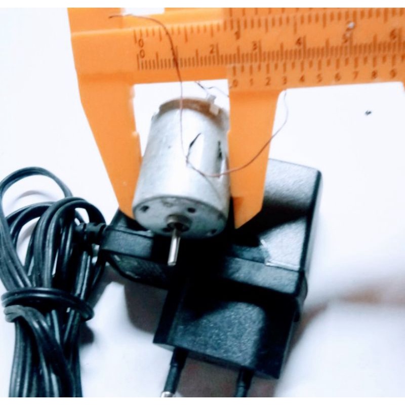 Mini DC brushed motor 5 - 9vdc 15.000rpm sepaket plus adapter 9vdc