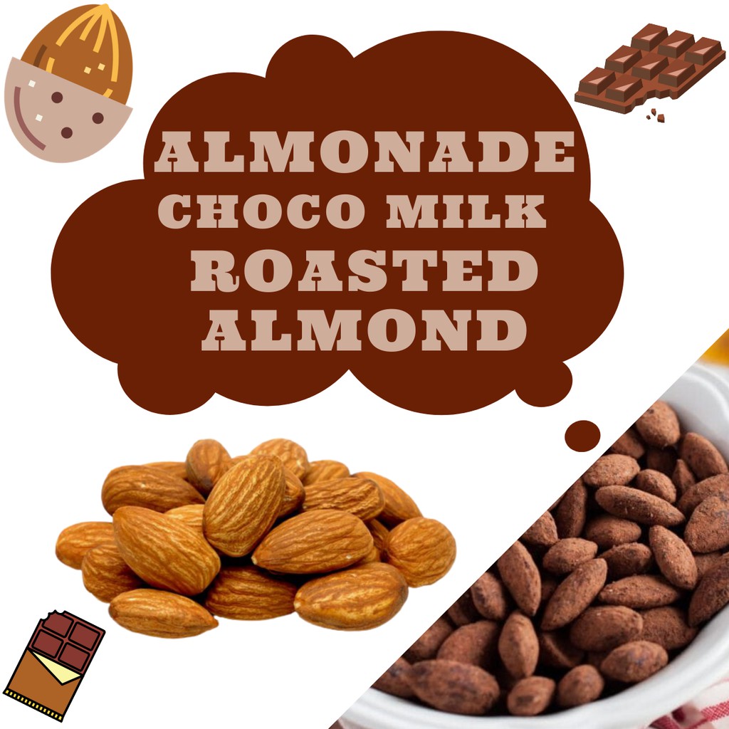 

Almonade - Choco Milk Roasted Almond / Almond Panggang Rasa Susu Coklat- 50g