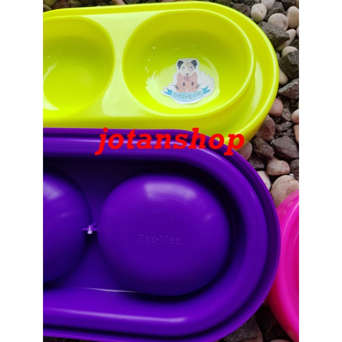 Tempat wadah Makan Minum Hewan Kucing Anjing Pet Bowl Anti Semut Double peewee pee wee