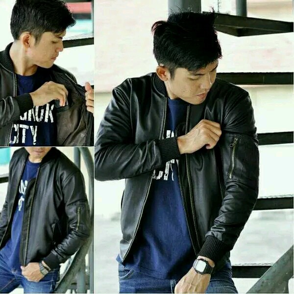 Jaket Kulit Bomber