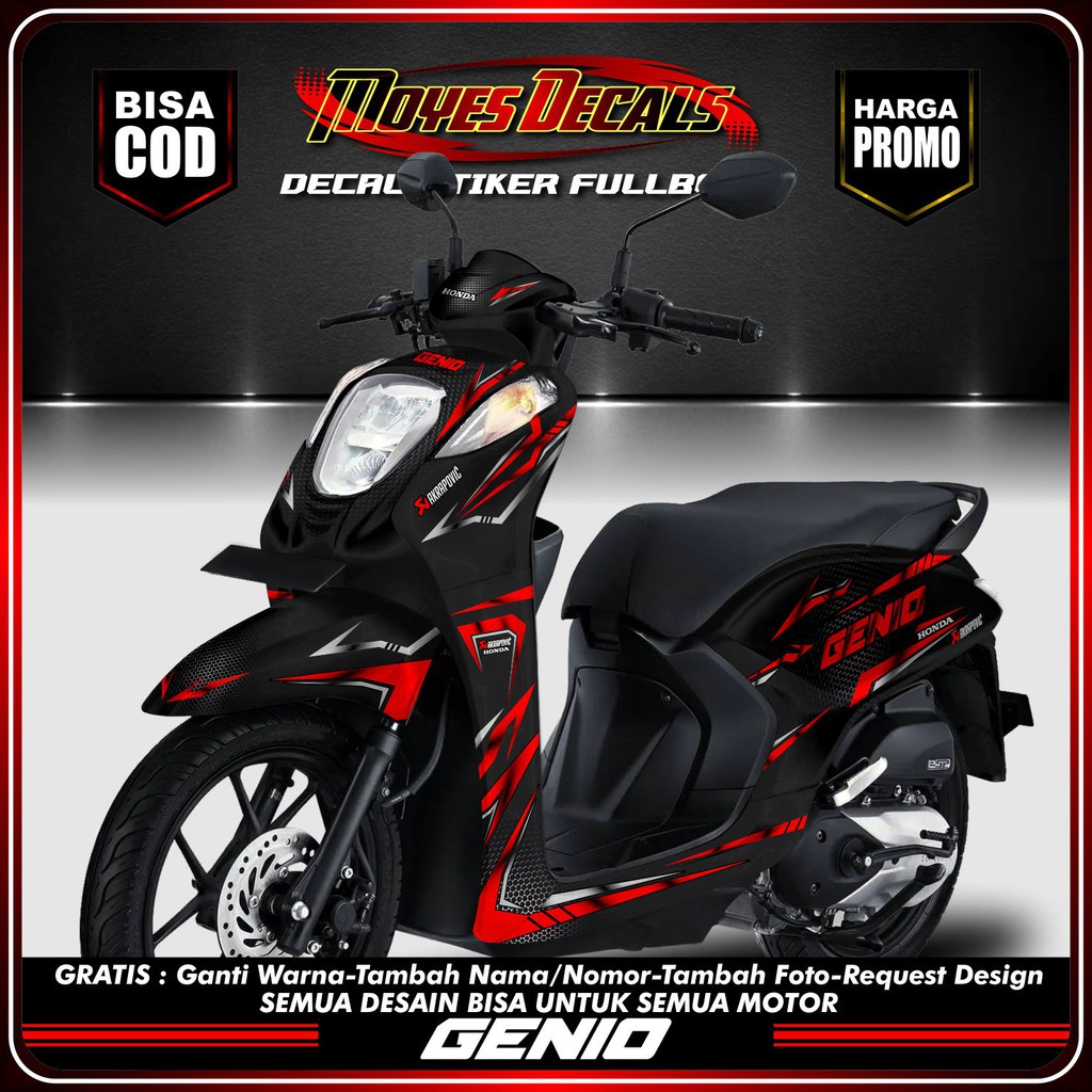 decal stiker genio stiker honda genio stiker full body genio stiker motor honda genio matrixline