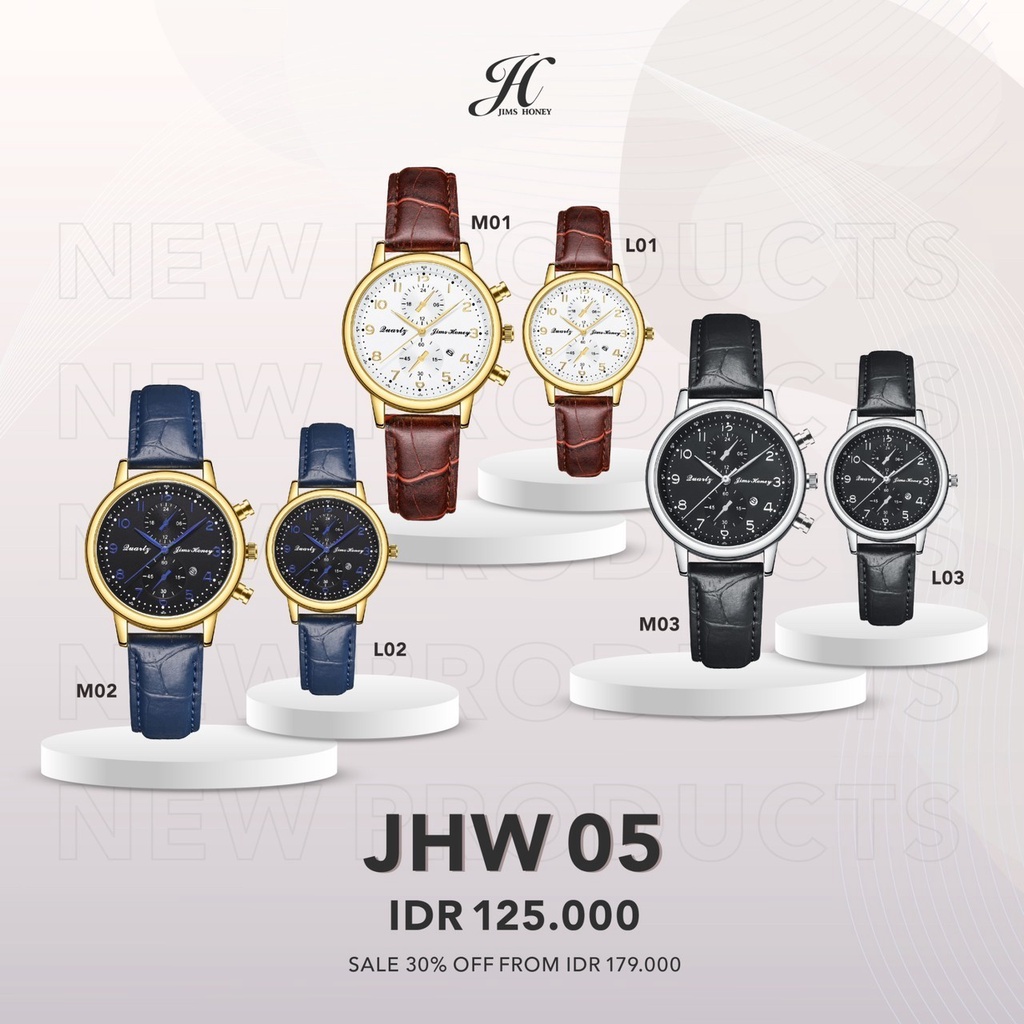 JIMS HONEY JHW 05 Jam Tangan Pasangan Laki Wanita Jimshoney Couple JH Timepiece