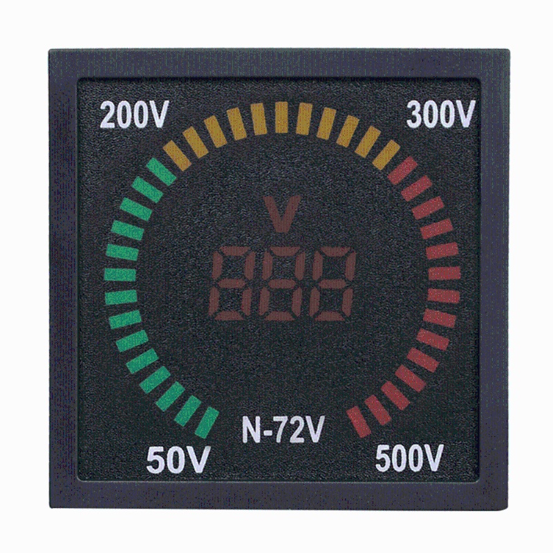 Btsg 72mm Panel LED Display Voltage Meter 68mm Ukuran Lubang Voltmeter 110V 220V Indikator Tegangan Digital 50V Ke 500V Acces