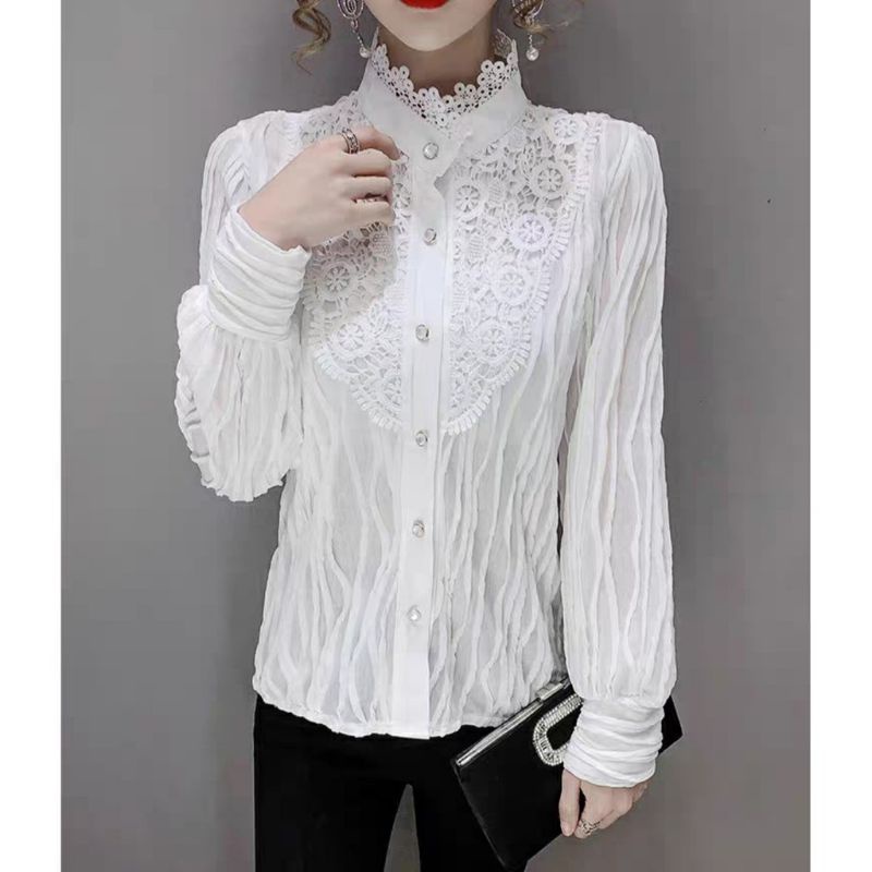 MDLV ~ 5388 ANATOLIA CROCHET LACE SHIRT // ATASAN LENGAN PANJANG // FASHION IMPORT WANITA