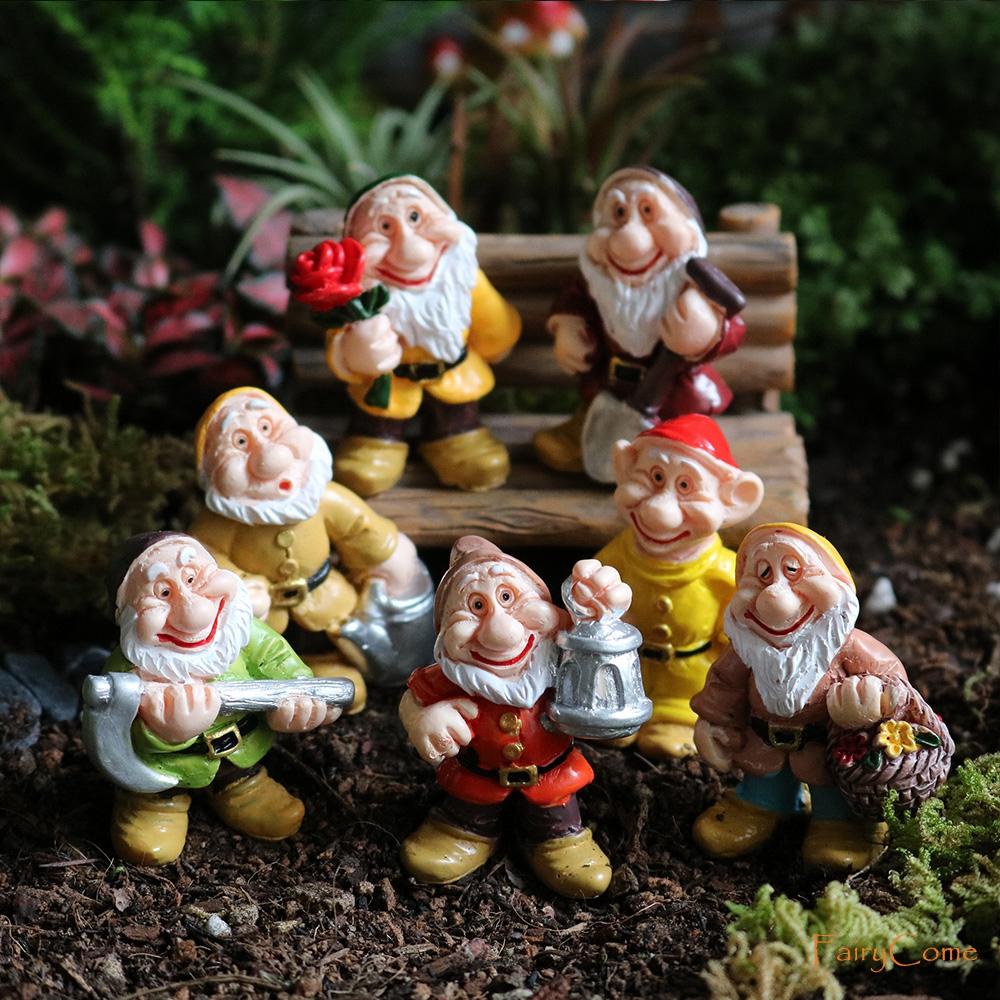 NICKOLAS1 Patung Miniatur Dwarf Gnomes Pemandangan Mikro Lucu