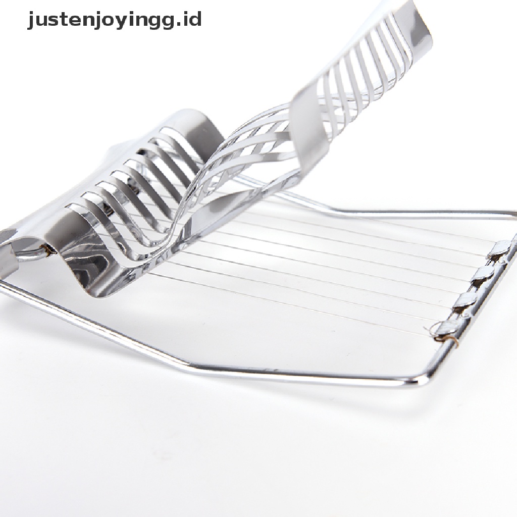 // justenjoyingg.id // Stainless Steel Boiled Egg Slicer Section Cutter Mushroom Tomato Cutter For Cooking Tool ~