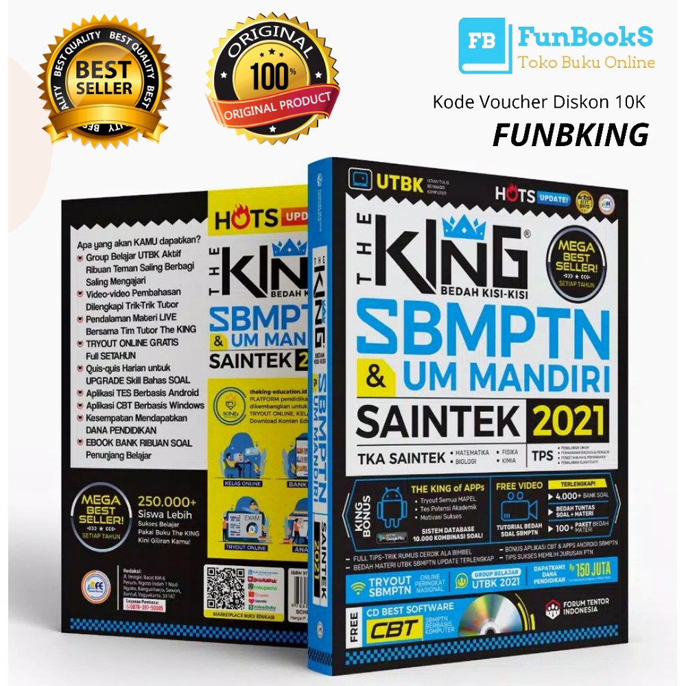 Buku The King Sbmptn Um Mandiri Dan Utbk Saintek 2021 Shopee Indonesia