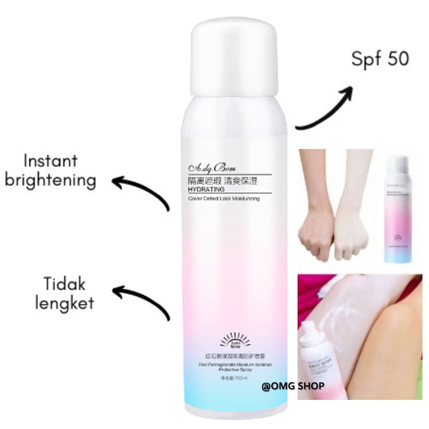 NEW - COD Termurah !!! HYDRATING Spray Pemutih Kulit Seluruh Tubuh 150 ml Sunscreen Pemutih Glowing Protection Body Cream Whitening Cream Whitening Body Spray / Pemutih Badan Pemutih Ketiak dan Selangkangan Pria Wanita Body Lotion Whitening Spray SPF