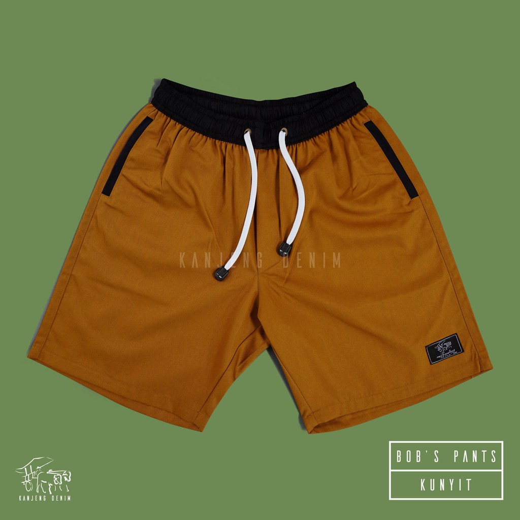 Kanjeng Denim Boardshort Celana Pendek BOB'S PANTS KUNYIT