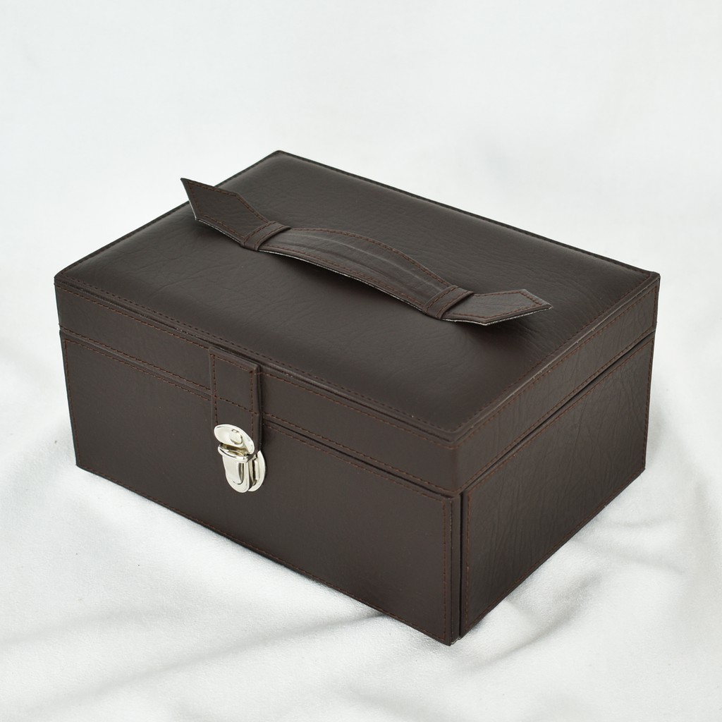 Full Brown Jewelry Box / Kotak Perhiasan / Tempat Perhiasan