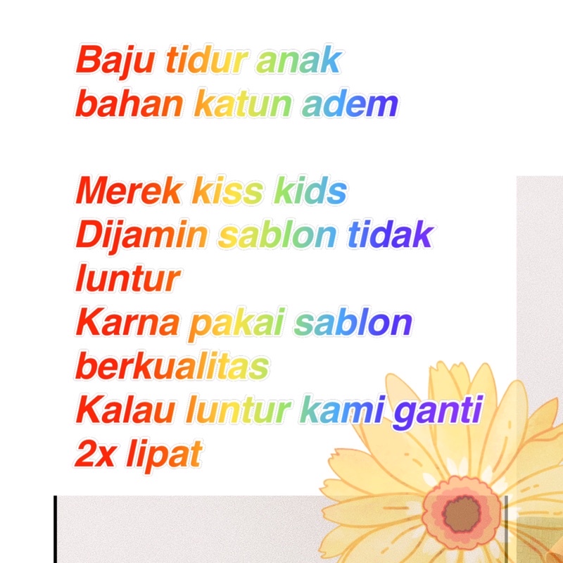 PIYAMA ANAK HOTPANT LINE TUMPUK WARNI/TAYO/BAJU TIDUR/PIYAMA/BTS21/LINE