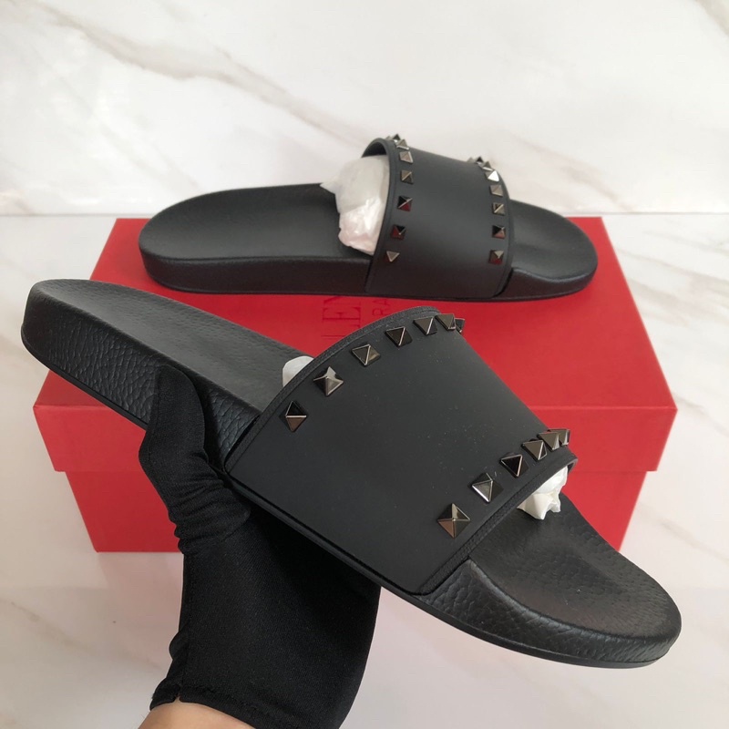 VALENTINO ROCKSTUD SLIDE BLACK