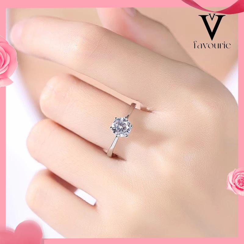 [COD]cincin fashion cincin berlian enam cabang cincin berlian mahkota-FA