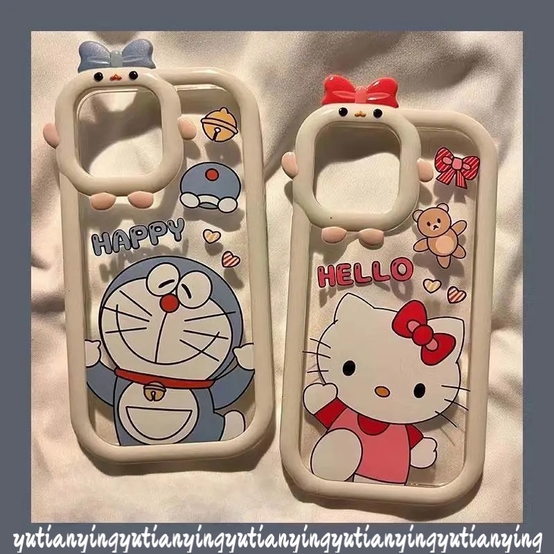 Casing Kartun Kitty Doraemon Couple Case OPPO A15 A57 A17 A76 A96 A74 A53 A16K A72 Reno 7 5 4F 5F A12 A55 A54 A9 A16s A5 A52 A7 A17K A95 A3s A5 A16 A15s A31 Little Monster Soft Cover