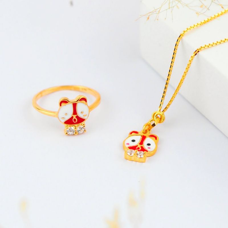 Set Jewellry Anak Kucing Hoki - Toko Emas Gadjah