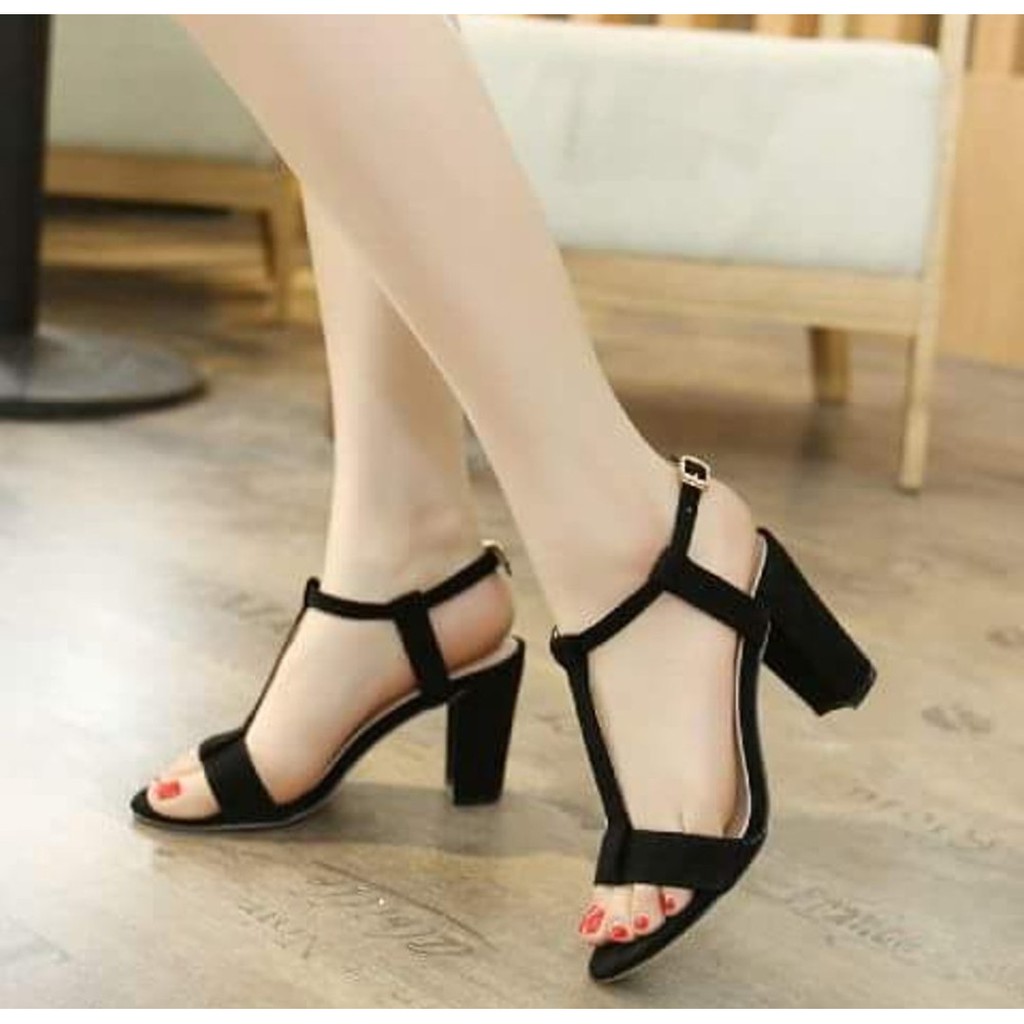 QZ - Kinara Heels 7cm / Heels Casual Wanita / Heels Formal Kerja US 18