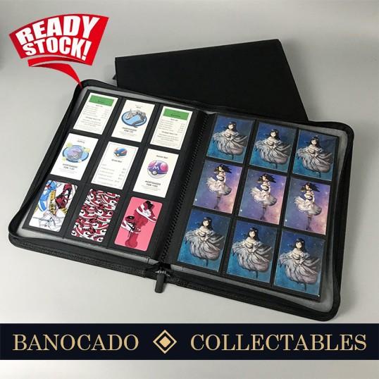 

Premium Leather 9 Pocket Card Album Collection 3 X 3 Zipper Resleting