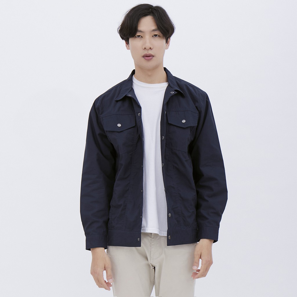 M231 Jaket Pria Coverall Panjang Navy 1876B