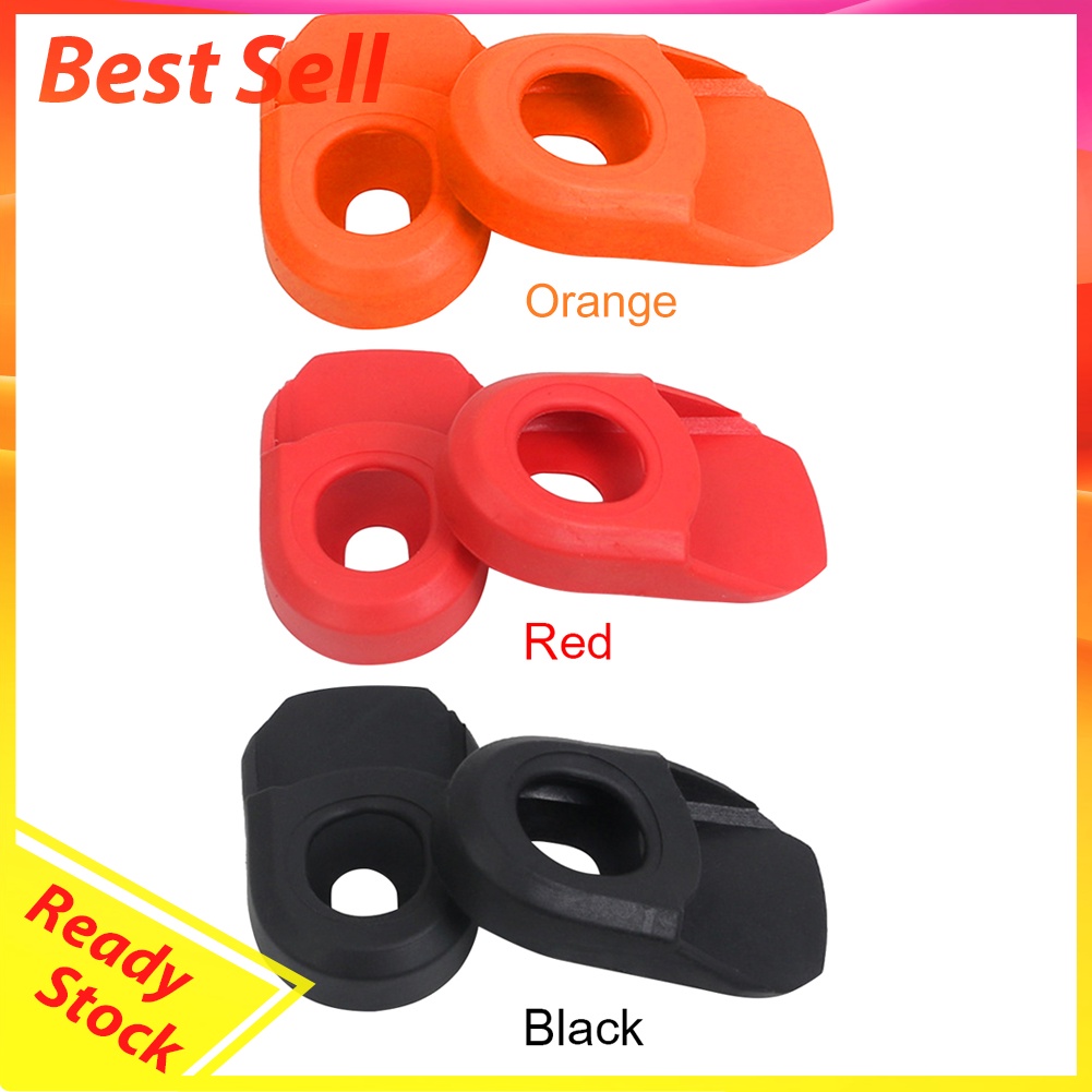 2pcs MTB Bike Crank Protective Cover Silicone Bicycle Crankset Case Caps