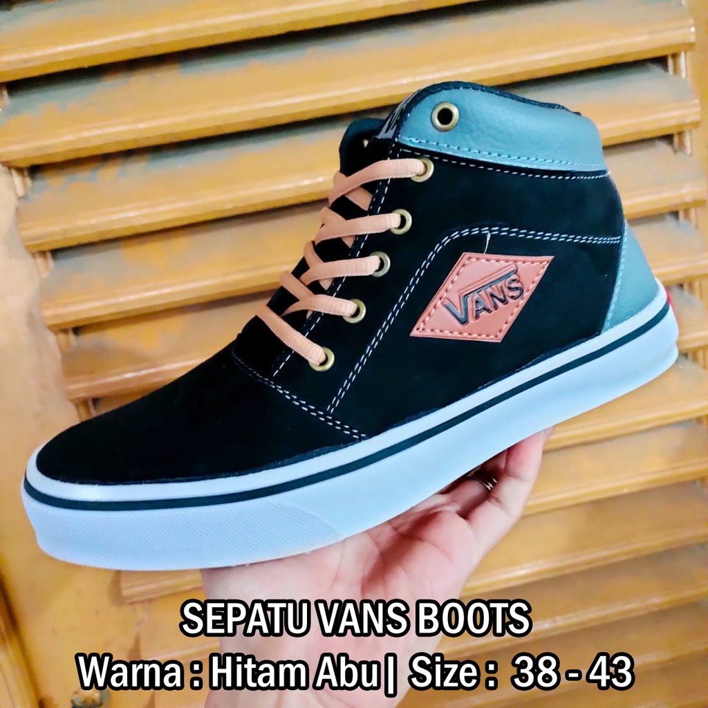 Sepatu Sneakers Pria Boot Vans Sepatu Kasual Kerja Hangout Traveling