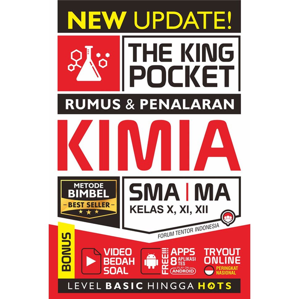 BUKU SOAL RUMUS SMA NEW UPDATE THE KING POCKET MATEMATIKA,KIMIA,BIOLOGI,FISIKA SMA/MA-KIMIA SMA