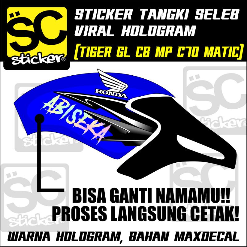 stiker tangki herex hologram Cutting (1set isi 2 stiker ) COD STIKER HOLOGRAM GL CB MP TIGER