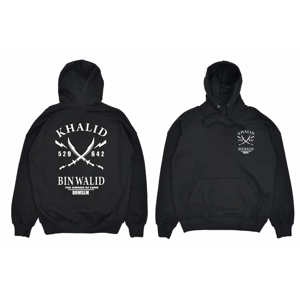 JAKET HOODIE KHALID BIN WALID BIG SIZE JUMBO