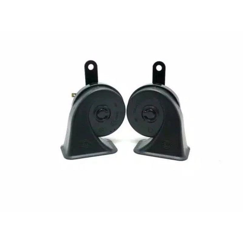 klakson horn MOBIL MOTOR model keong MERK  hella two-tone 12 volt hitam black