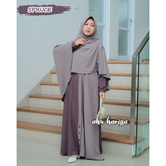 Gamis ZALVINA & NAZERA aku karissa ori terbaru Itycrepe Premium one set hijab syari baju muslim fash