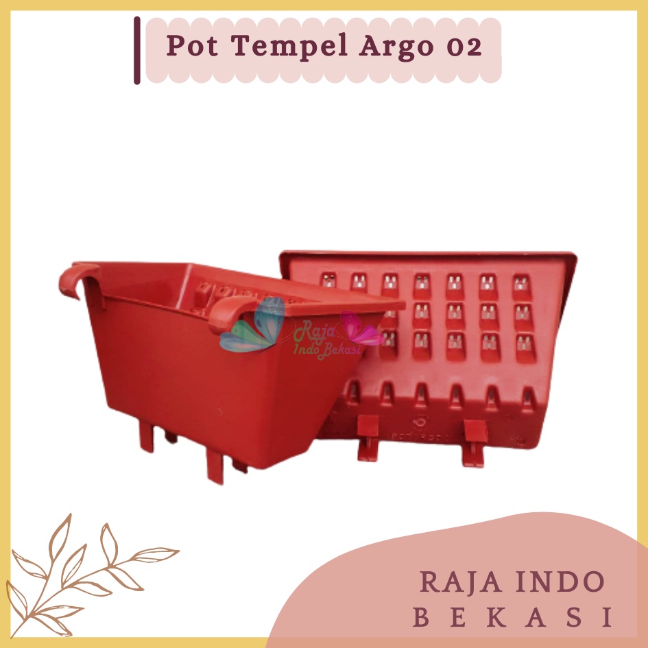 Pot Dinding Tempel Argo 02 Hitam Coklat Putih - Dinding Pagar Argo-02 21 22 Cm Vertical Garden