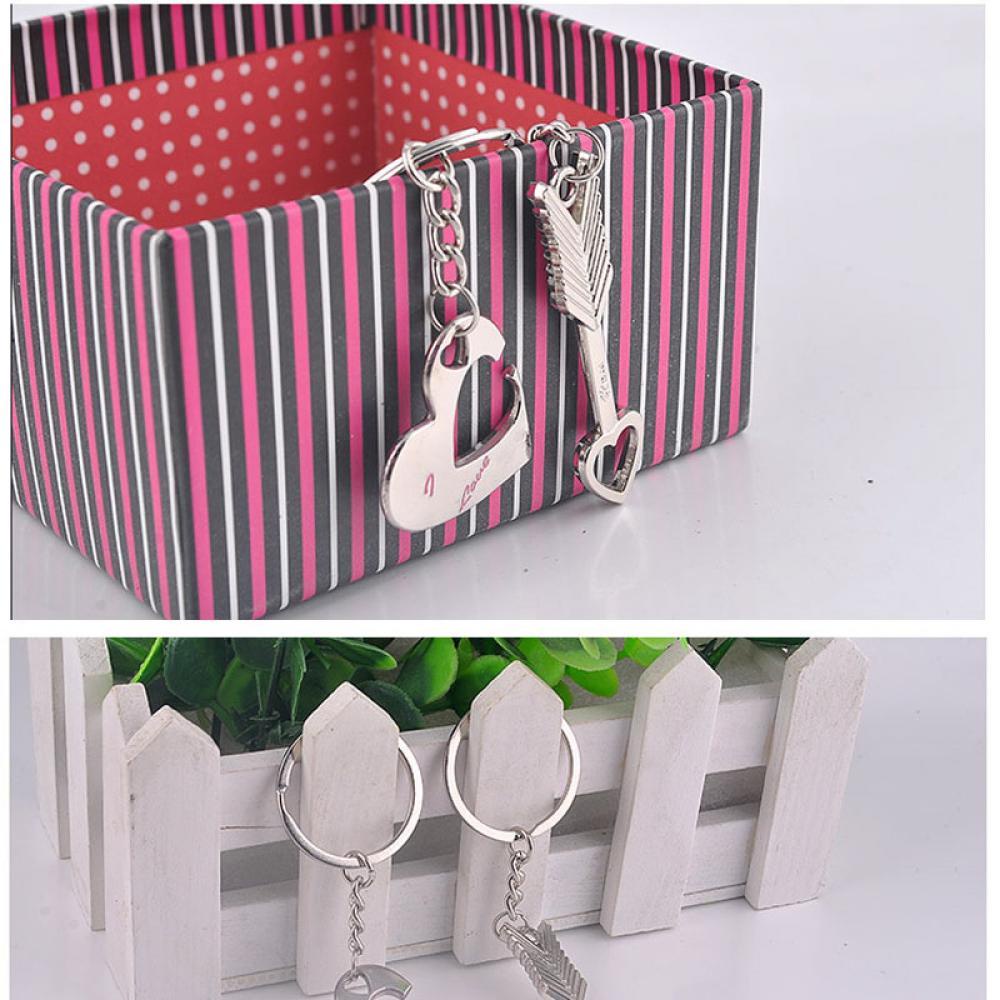 Preva 2pcs Gantungan Kunci Love Couples Lover Keychain